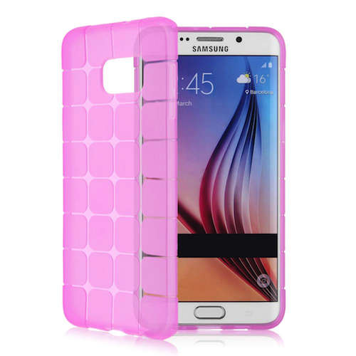 Lumo Pink 3d Brick Design Protective Gel Cover Case for Samsung Galaxy S6