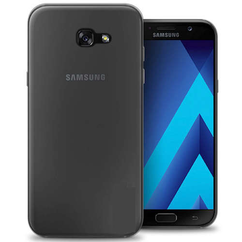 Grey Matte Protective TPU Gel Skin Cover Case for the Samsung GALAXY A7 2017 Version