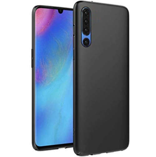 Huawei P30 Black Frosted Silicone TPU Protective Gel Cover Case