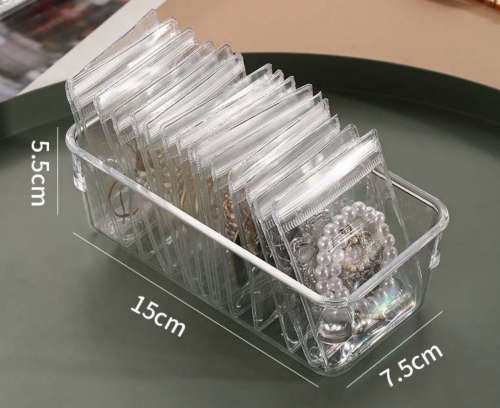 Clear Jewellery Box organizer  with 20 x Anti-oxidation Jewellery Storage Organizer