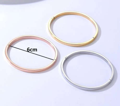 Set of 3 Gorgeous Solid Stainless Steel Gold, Silver and Rose Gold Colour Stainless Steel Bangles