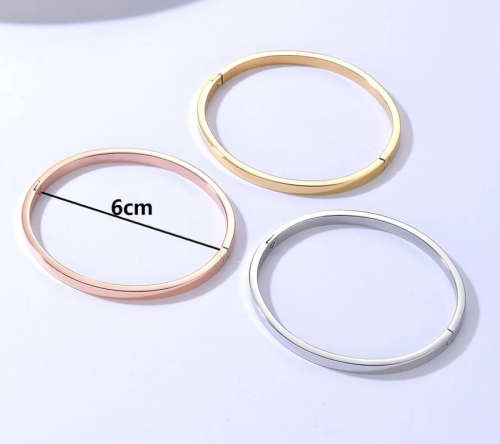 Set of 3 Gorgeous Solid Stainless Steel Gold, Silver and Rose Gold Colour Stainless Steel Bangles
