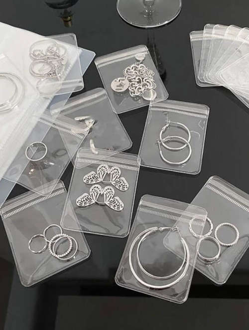 8cm x 6cm. 10 x Anti Oxidation High Quality Jewellery Pouches to Organise & Protect Precious Items