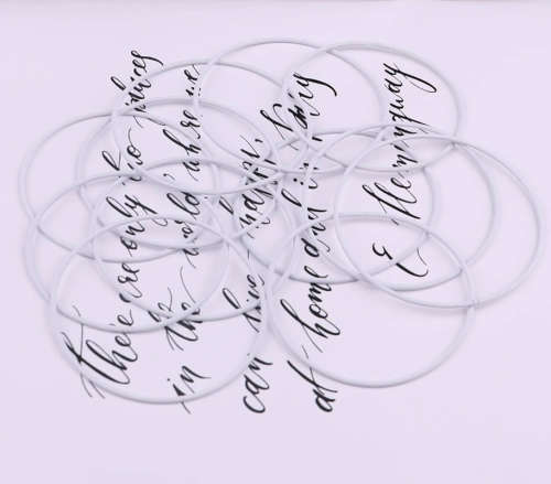 White Stretchies - Guitar String Coil Bracelets - Set of 10