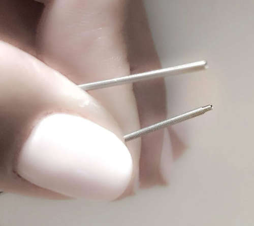 Stainless Steel Guitar String Bracelets with Gold Beads