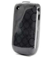 Black Silicon Cover Case for BlackBerry Curve 8520 and 9300 incl. Screen Guard