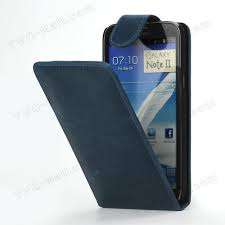 Samsung Galaxy Note 2 Black Vertical Flip Case