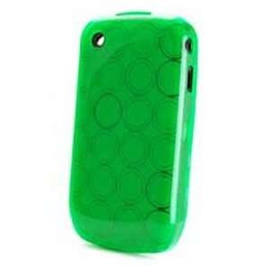 Green Silicon Cover Case for BlackBerry Curve 8520 and 9300 + Screen Protector