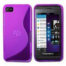 Purple Streamline Cover Case for BlackBerry Z10 + Screen Protector