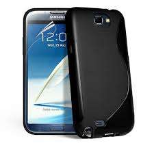 Black S Line Cover Case for Samsung Galaxy Note 2 N7100