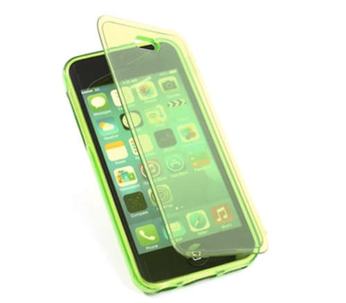 Lumo Green iPhone 5c Transparent Flip Cover Case
