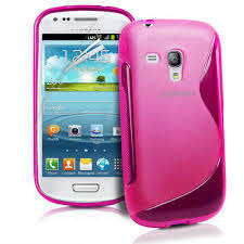 Pink S-Line Gel Cover for Samsung Galaxy S3 Mini i8190 SIII Mini + Screen Protector