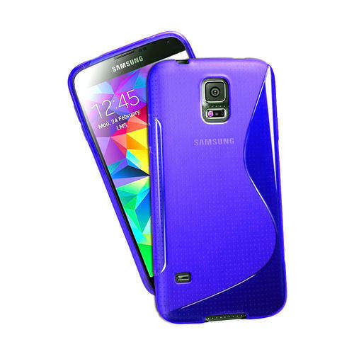 Blue Samsung Galaxy S5 i9600 S Line Cover Case + FREE SCREEN PROTECTOR
