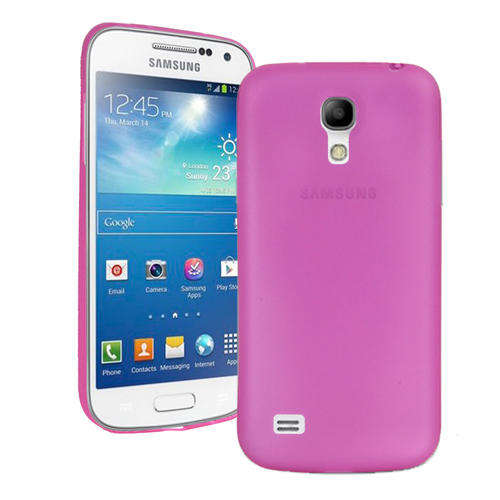 Pink Ultra Thin 0.3mm Clear Matte Case Cover for Samsung Galaxy S4 Mini i9190 + Screen Protector