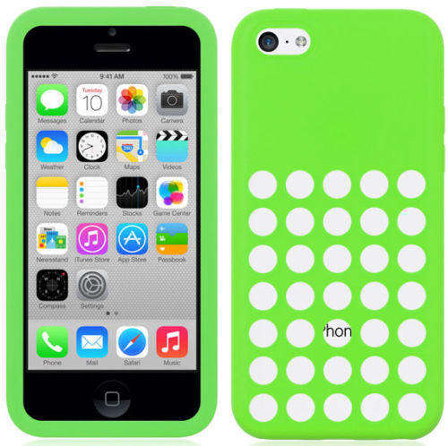 iPhone 5c Soft Silicon Polka Dot Hole Case