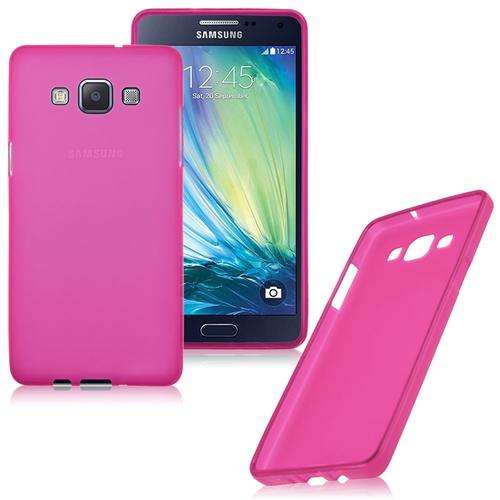Pink Frosted Gel TPU Rubber Cover Case Soft Cover For Samsung Galaxy A3