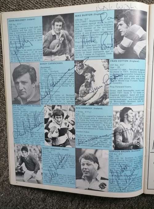 FOLLOW THE LIONS WITH PIET GREYLING AND CLIFF MORGAN RUGBY BROCHURE