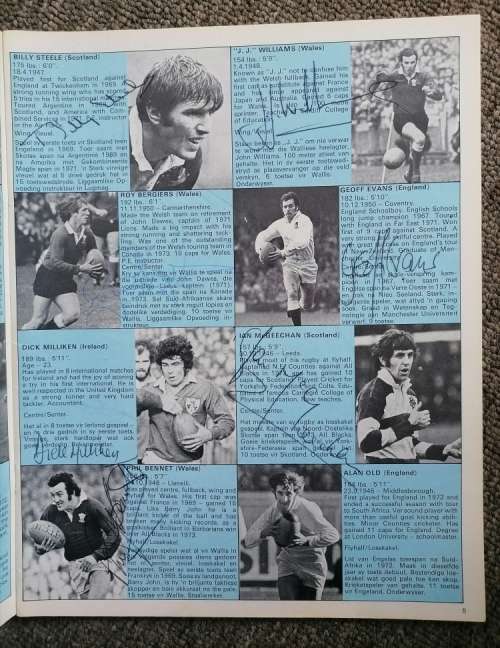 FOLLOW THE LIONS WITH PIET GREYLING AND CLIFF MORGAN RUGBY BROCHURE