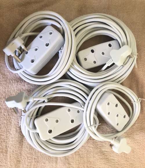 Extension Cord Combo - 1 X 3 meter , 1 x 5 meter , 1 x 10 meter and 1 x 15 meter extension cords.