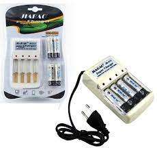LED power charger for AA and AAA Batteries - 4 x aaa rechargeble batteries included
