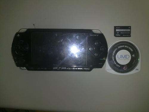 Sony PSP with game and memory card