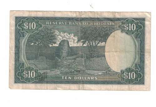 Rhodesia ten dollars banknote , Desmond Bruce