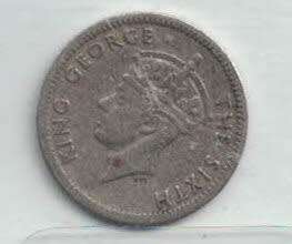 1951 Southern Rhodesia three penny