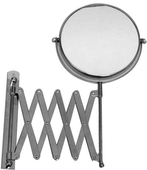 chrome exetendable wall mirror 3x magnification