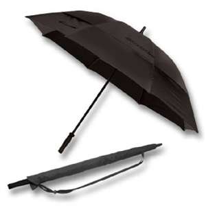 Golf windproof umbrella, black + red