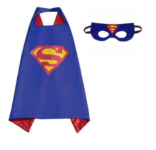 Superman Cape and Mask: Blue