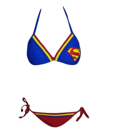 Superman Bikini Top and Bottom Small / Medium
