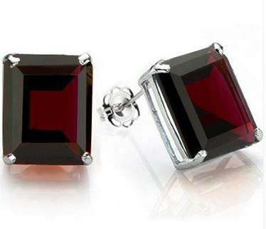 Exclusive 2.40ct Garnet Earrings (Solid 925, Platinum Plated)