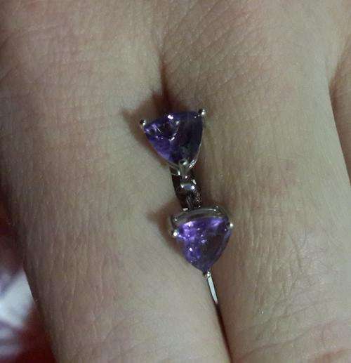 1.33ct(!!!) Sparkling Purple Amethyst Sterling Silver earrings!