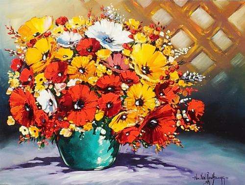 Original painting by Nic van Rensburg - Spring Bouquet - 1000 x 750