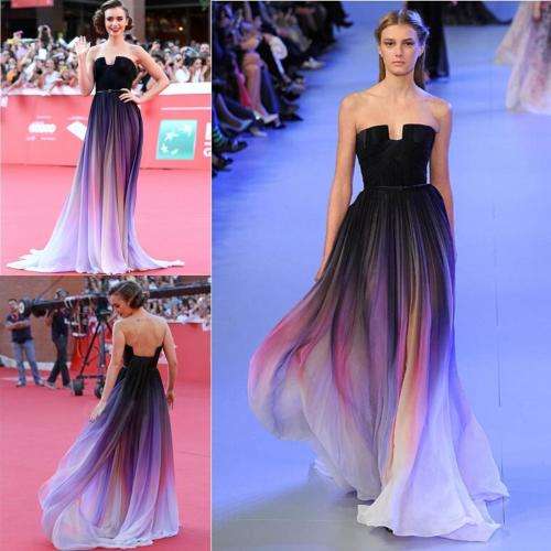 Ombre Chiffon Evening Dresses