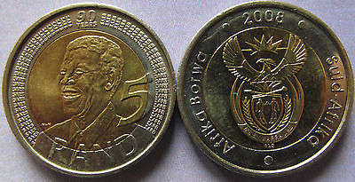 180 X UNC - NELSON MANDELA 90th BIRTHDAY R5 COIN