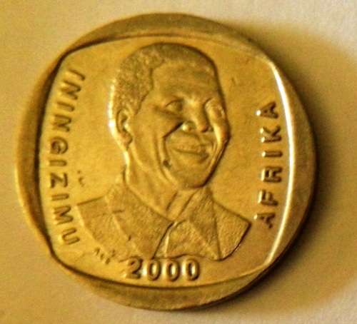 45 DEGREE ROTATED DIE - 2000 NELSON MANDELA  R5 COIN