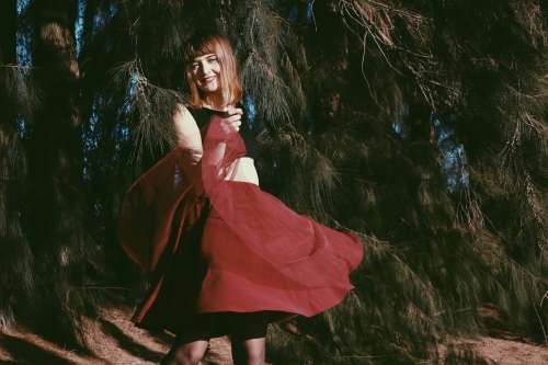 Maroon red mesh skirt / high waisted skirt / elastic belt / high waist maxi / circle skirt