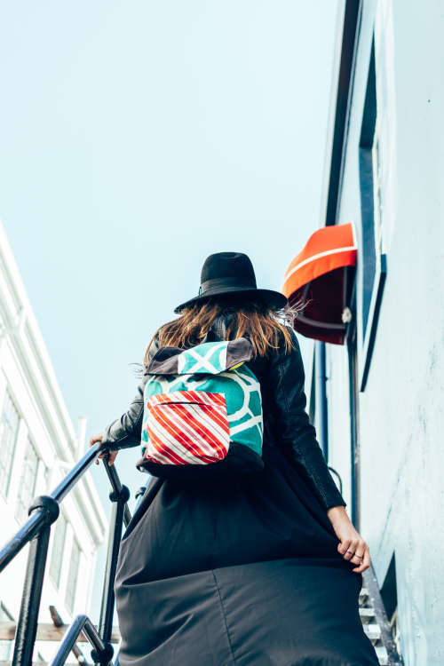 Asymmetrical black and white block dress / comfortable dress