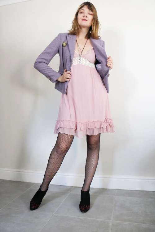 Designer tweed purple blazer jacket from Michael Kors SIZE 8