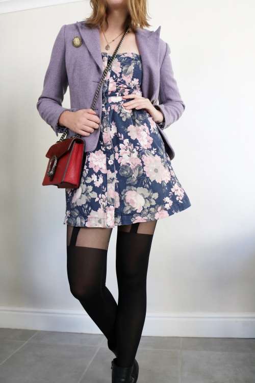 Designer tweed purple blazer jacket from Michael Kors SIZE 8