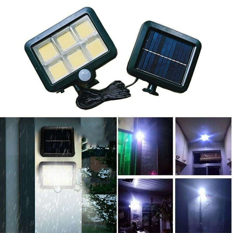 Cob Solar Light Motion Sensor 120Led Outdoor Waterproof Path Night Light