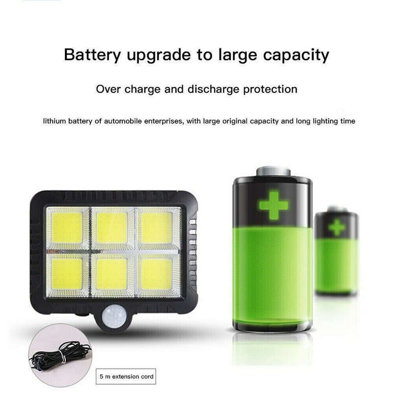 Cob Solar Light Motion Sensor 120Led Outdoor Waterproof Path Night Light