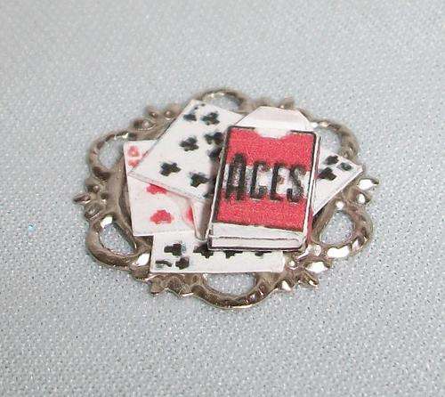 Miniature tray of playing cards