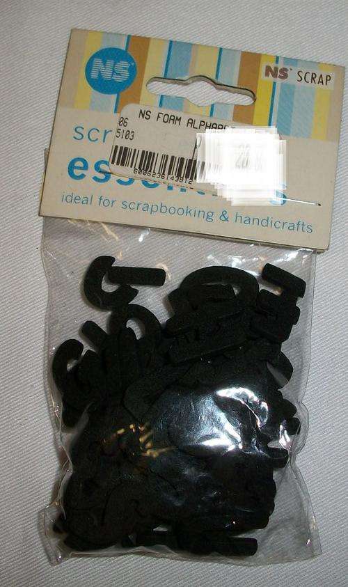 Scrapbooking essentials, Foam letters, black