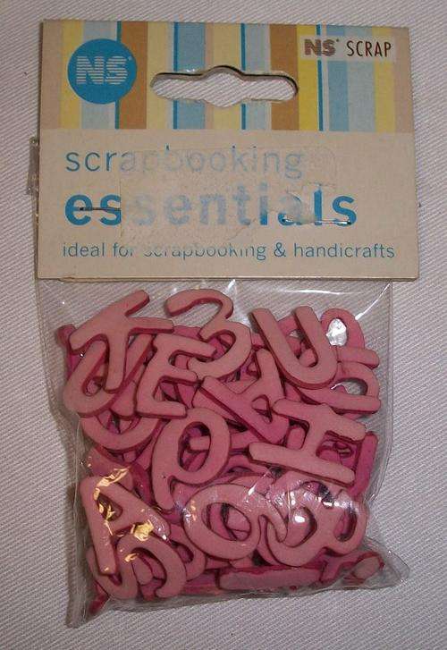 Scrapbooking essentials, Foam letters, pink