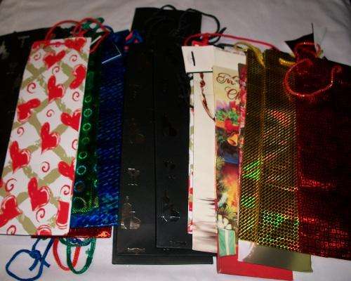 Job lot of wine bottle gift bags