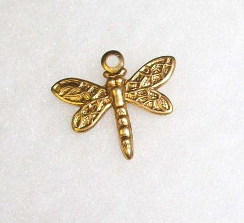 Miniature charms for doll house, embroidery or quilting,- dragonfly.