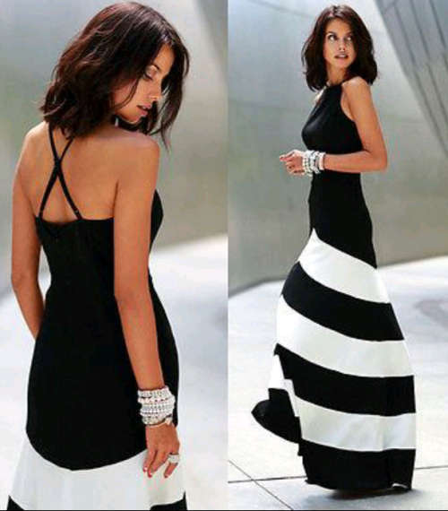 ***Reduced*** Black & White Maxi Dress- free shipping