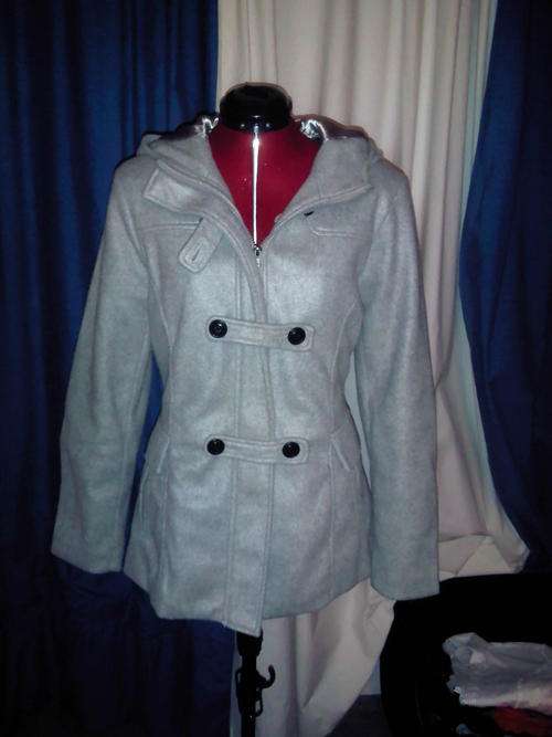Grey Winter Jacket with Lining Size 14